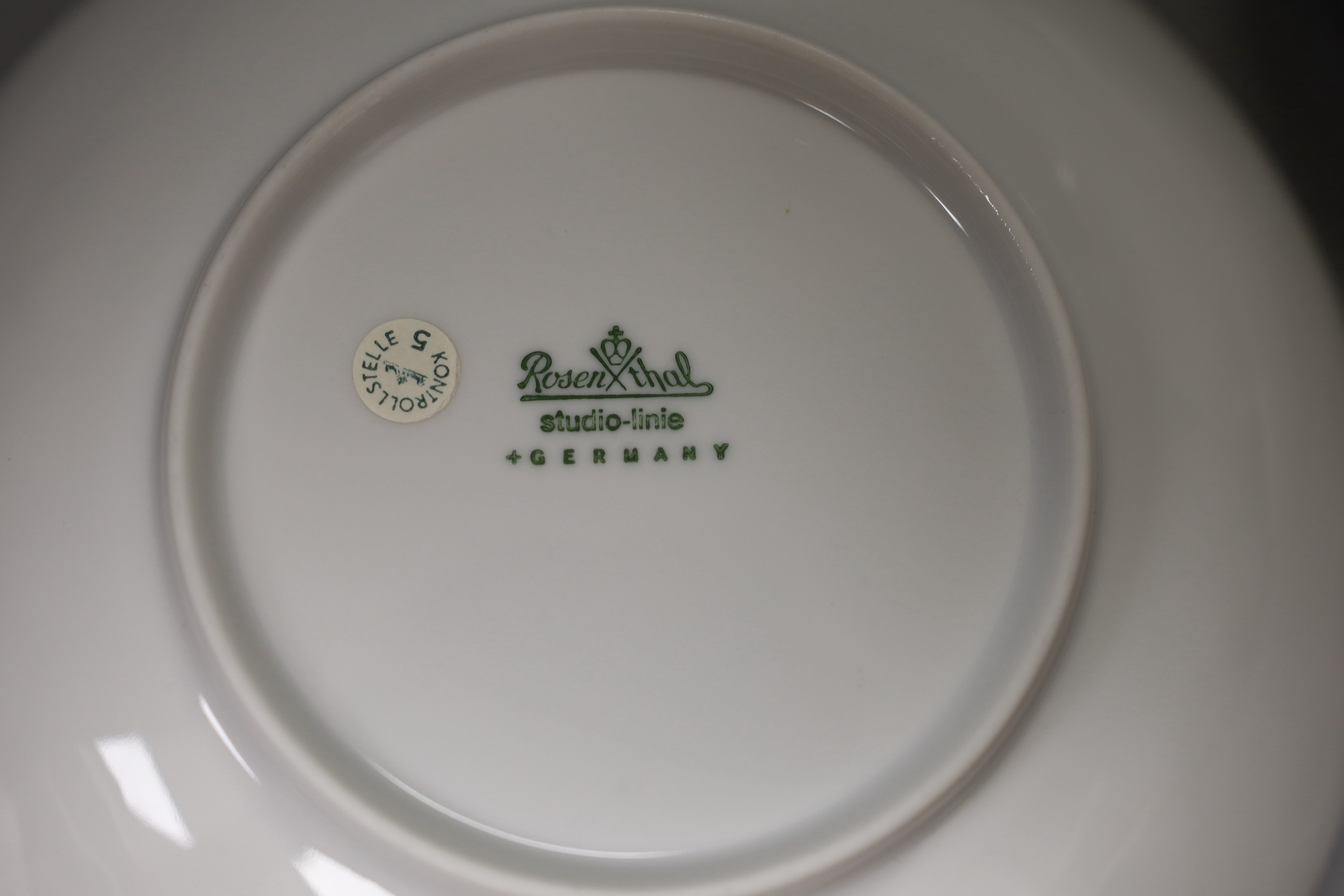 A Rosenthal Studio Line white and gold lotus pattern part dinner service
